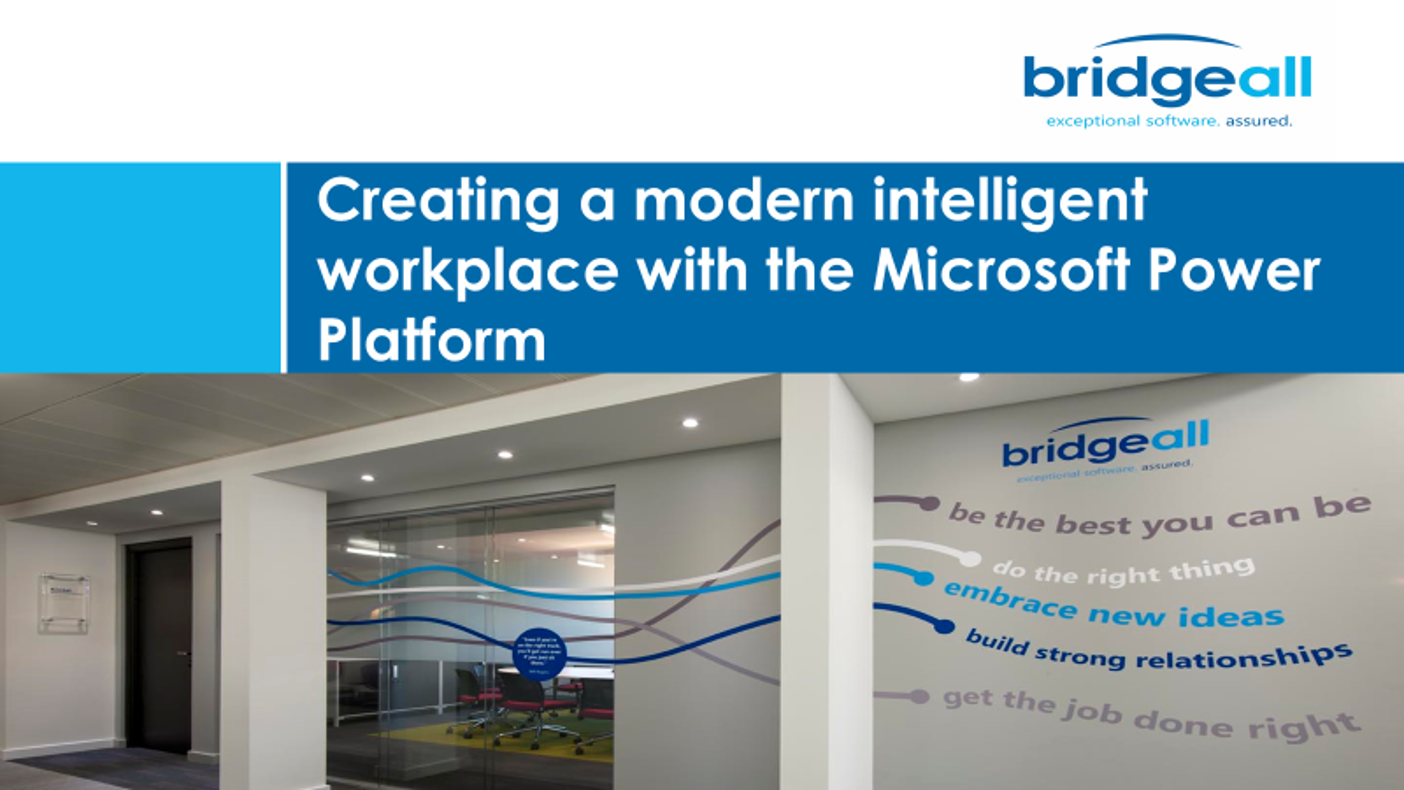 Creating a Modern Intelligent workplace with the Microsoft Power Platform